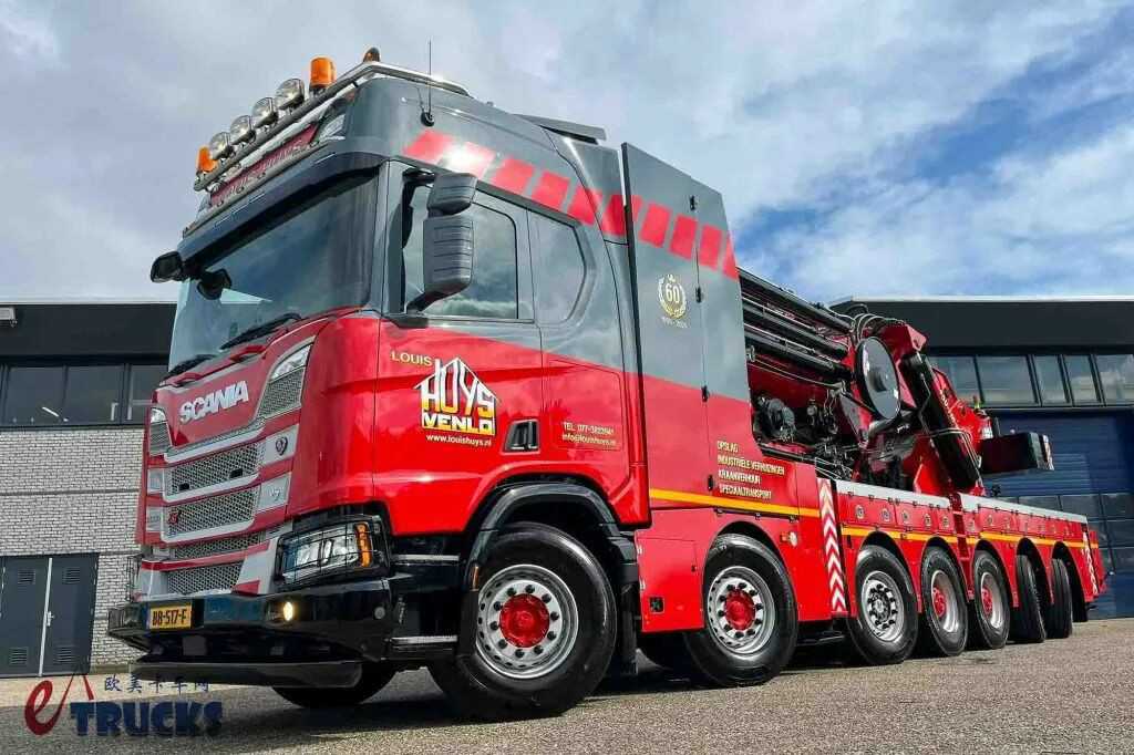 七轴14×4底盘！搭载660匹V8发动机，这台斯堪尼亚R 660 XT起重机不一般！