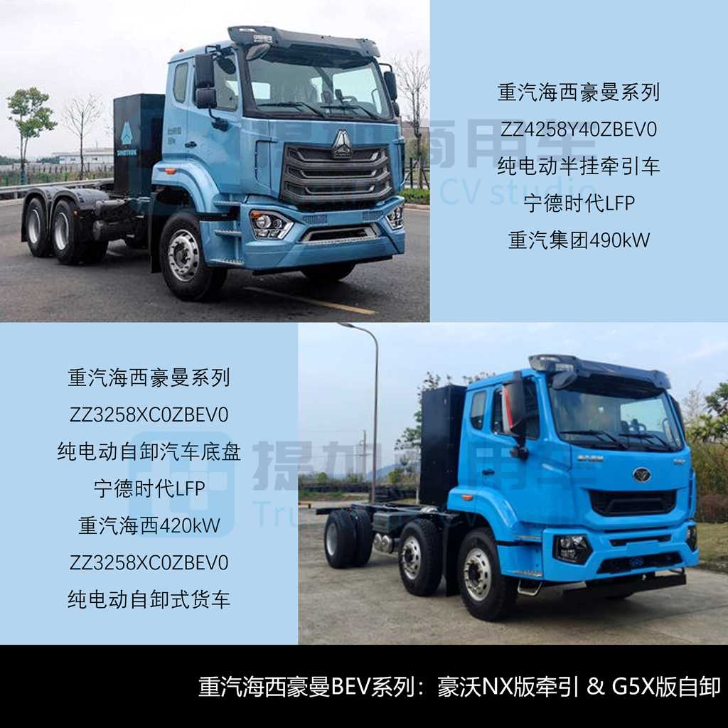 欧曼银河T双排座车型现身，大运-犀重新能源重卡抢眼，工信部第406批N类重型货车新品公示详析（下）