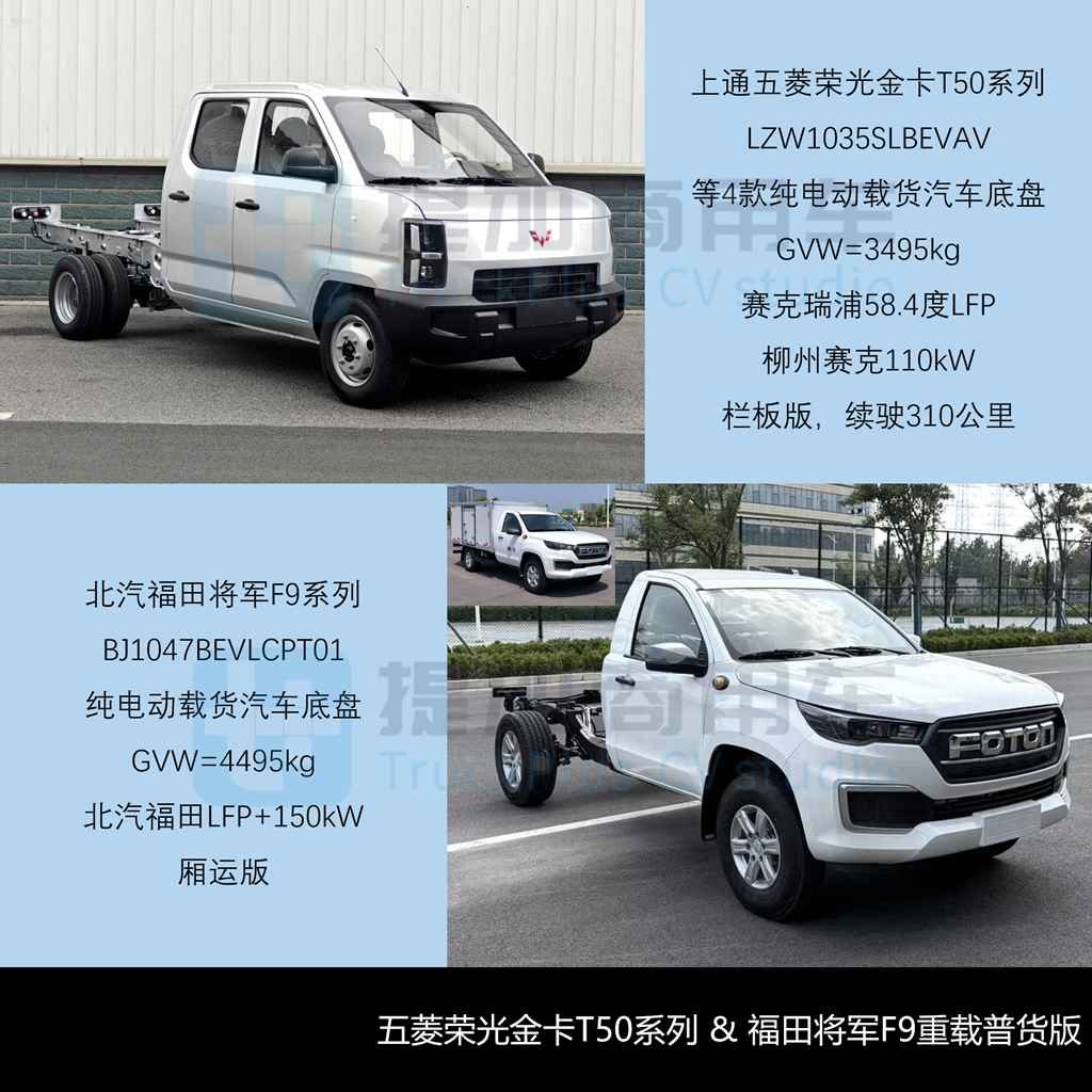 五菱全新小卡平台——荣光金卡T50来袭,大轻卡电动化速度加快?2026年5月期公示N类中/轻/微卡新品盘点