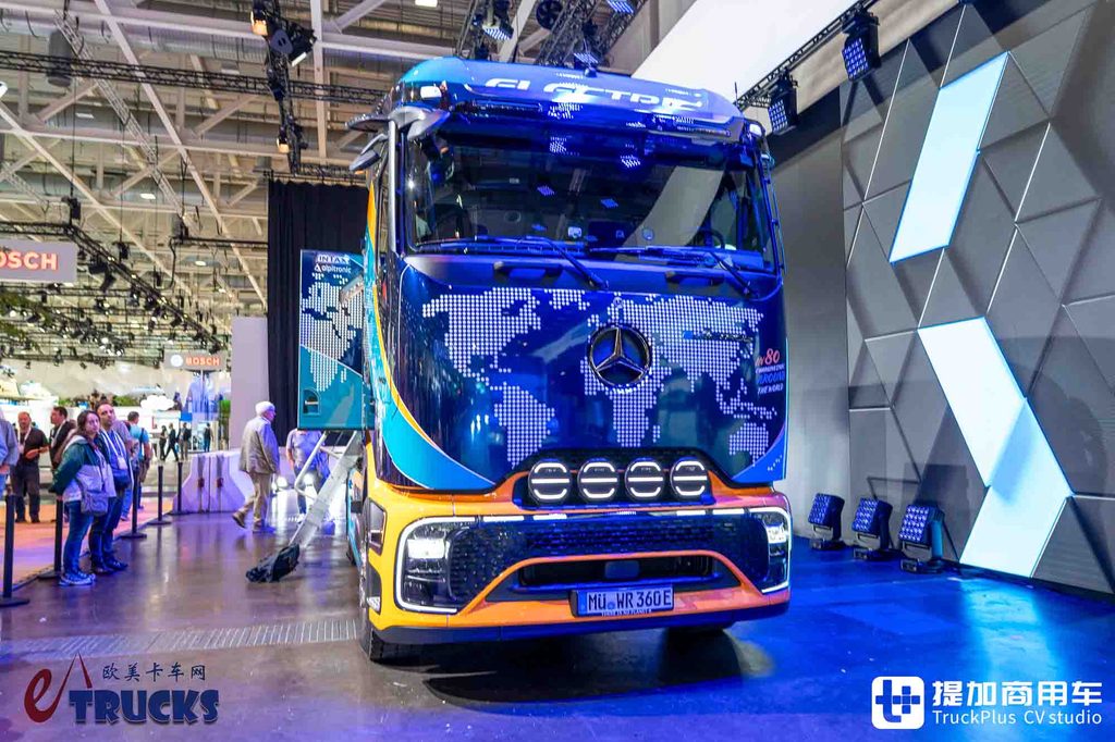 2026IAA:会来中国!化身房车还带越野摩托,奔驰eActros 600开启环球80充挑战