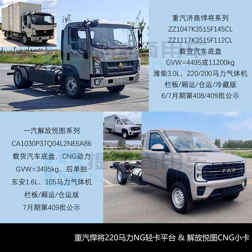 一汽解放轻卡平台造型焕新，比亚迪T5搭载252KW电驱？2026年6-9月期公示N类中/轻/微卡新产品盘点（上）