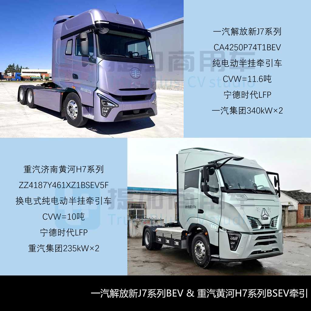 解放J7首款电动重卡亮相，东风龙擎16升发动机实现装车，工信部第412批新品公示之N类重型货车篇